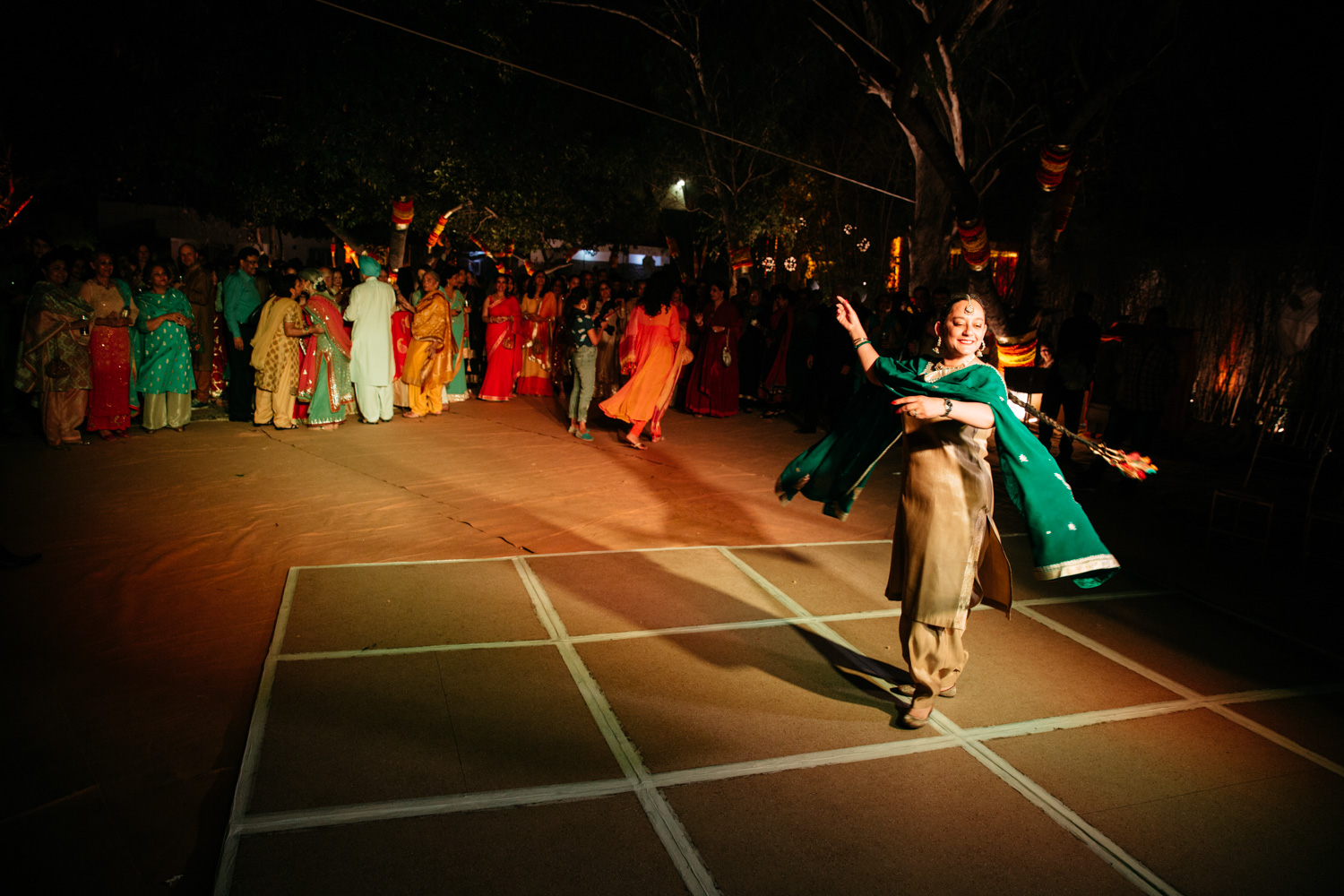 Solo dance on checkered stage